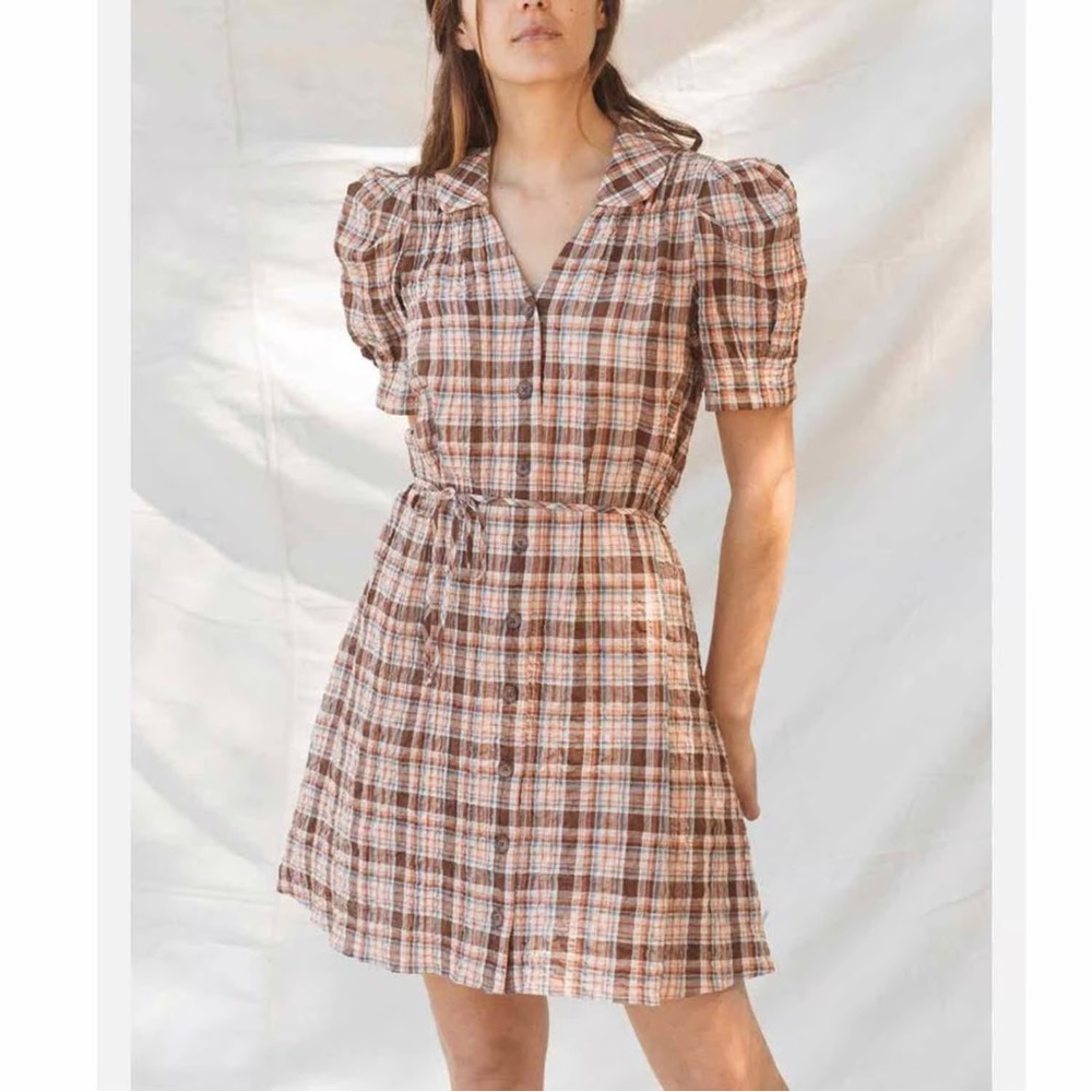 Christy Dawn Katrina Dress – Ruby Plaid – Size S – New